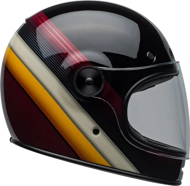 Bell Bullitt Dlx Full Face Helmet, Burnout Black / White / Maroon