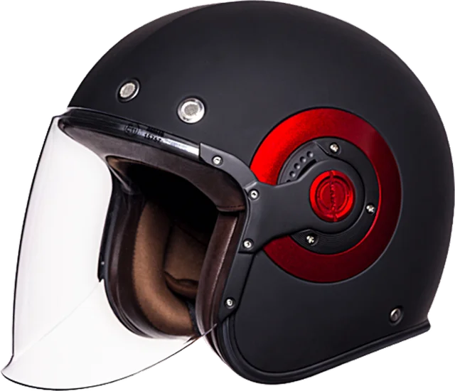 SMK Eldorado Jet Helmet, black/red