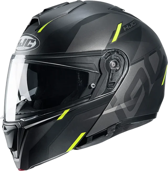 HJC i90 Helmet Aventa MC4HSF Black/Grey/Yellow Fluo Matt