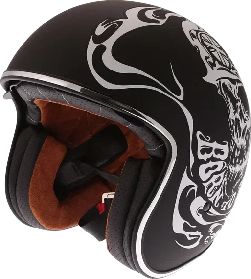 Vcan V537 Classic BTR Helmet, Black White