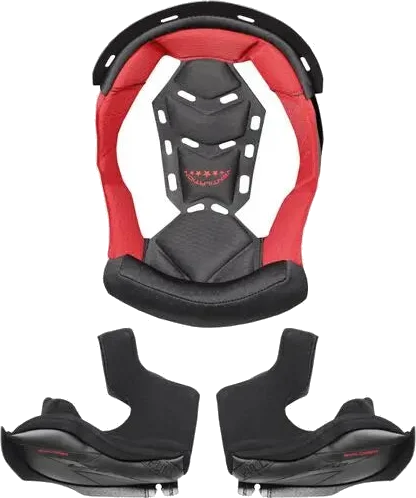 LS2 MX701 Explorer ECE 22.06 Complete Liner - Black / Red 806701LNR01