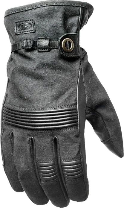 Roland Sands Design Roland Sands Truman Waxed Cotton Gloves, Black