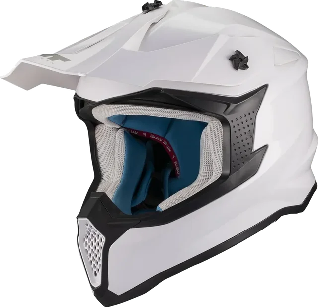 MT Helmets Falcon S Pure Off-road Helmet, Bright Pearl White