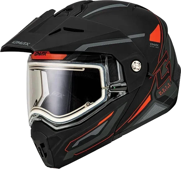 GMAX MD74 Spectre Dual Sport Helmet with Electric Face Shield, red