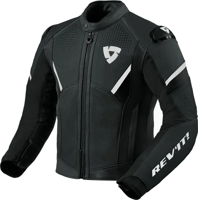 REV'IT! Revit Matador Leather Jacket, black white
