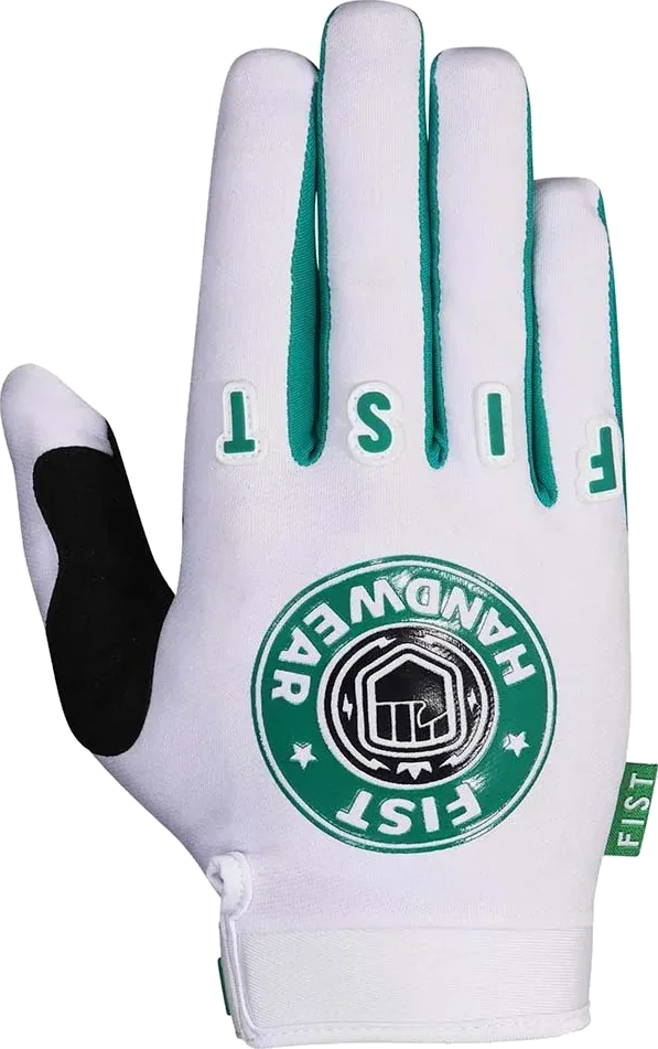 Fist Handwear Fist Strapped Roasted Off-road Gloves, White / Green