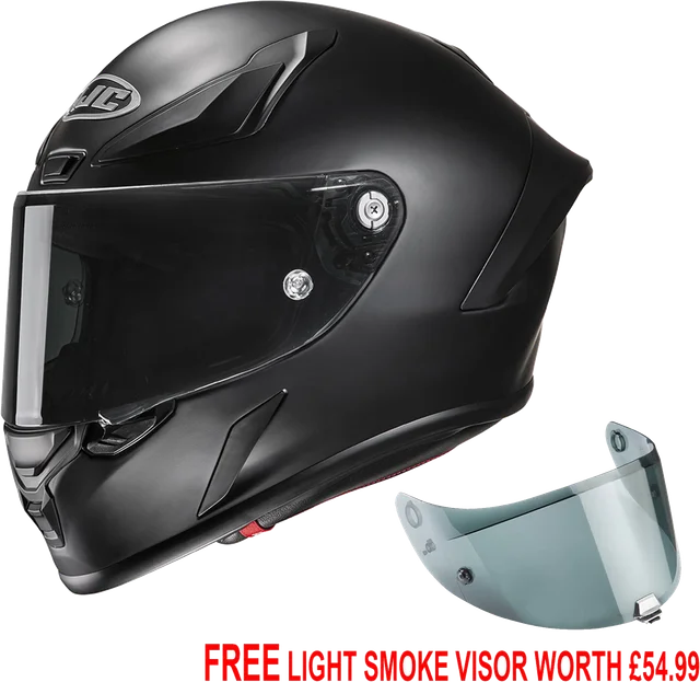 HJC RPHA 1 - Matt Black - Free Light Smoke Visor, matt black