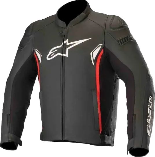 Alpinestars SP-1 V2 Leather Jacket - Black/Fluo Yellow, Black / Dark Gray
