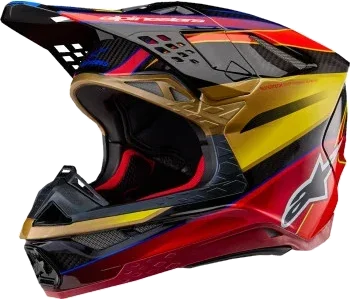 Alpinestars Supertech M10 Off Road Helmet Era MIPS Gloss Gold/Yellow/Rio Red