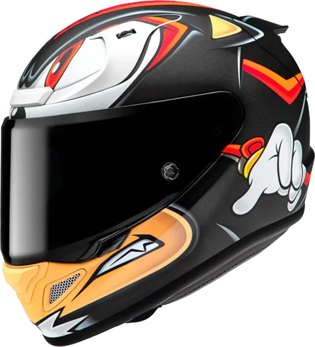 HJC Rpha12 Helmet Shadow The Hedgehog MC1SF Black/Red Matt