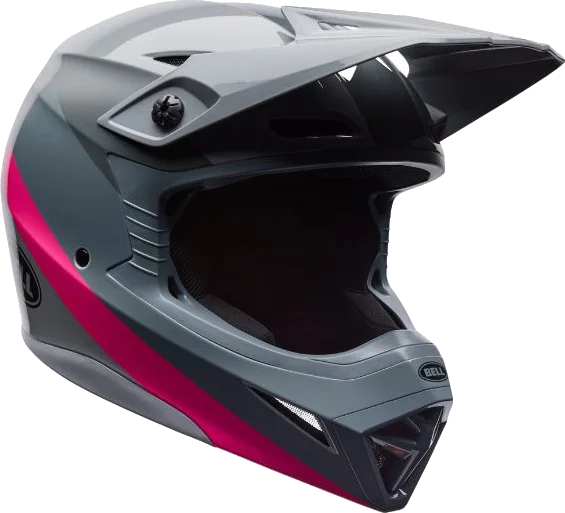 Bell MX-10 MIPS Aviator Youth Motocross Helmet, Grey/Pink