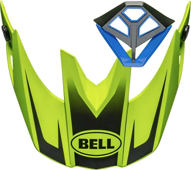 Bell Moto-10 Sliced Visor/Mouthpiece Kit Helmet Accessories, matte gloss retina blue