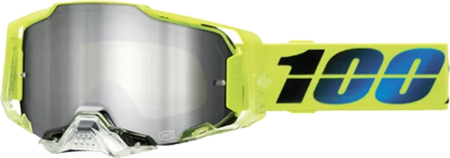 100% Armega Mirror Koropi Motocross Goggles, yellow/blue