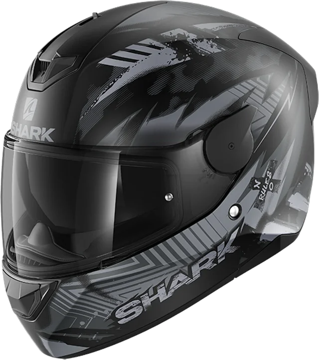 Shark D-Skwal 2 Penxa Helmet, Black Matt/Grey