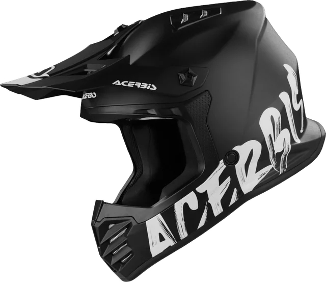 Acerbis Profile Junior Matt Black Kids Motocross Helmet, Matt Black