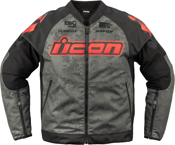 Icon Overlord 3 Magnacross CE Jacket - Grey Camo / Black, Grey Camo / Black