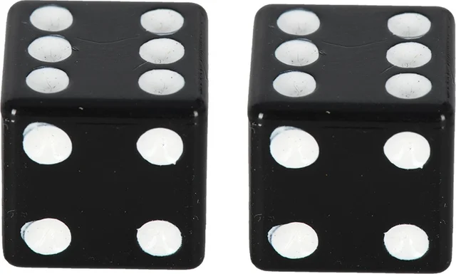Oxford Valve Caps, lucky dice black