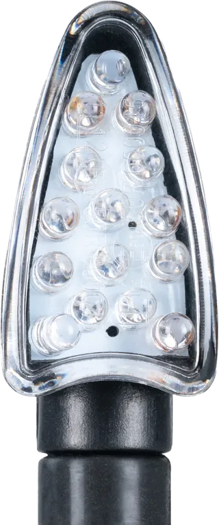 Oxford Arrow Indicator Blk shortstem Clear Lens