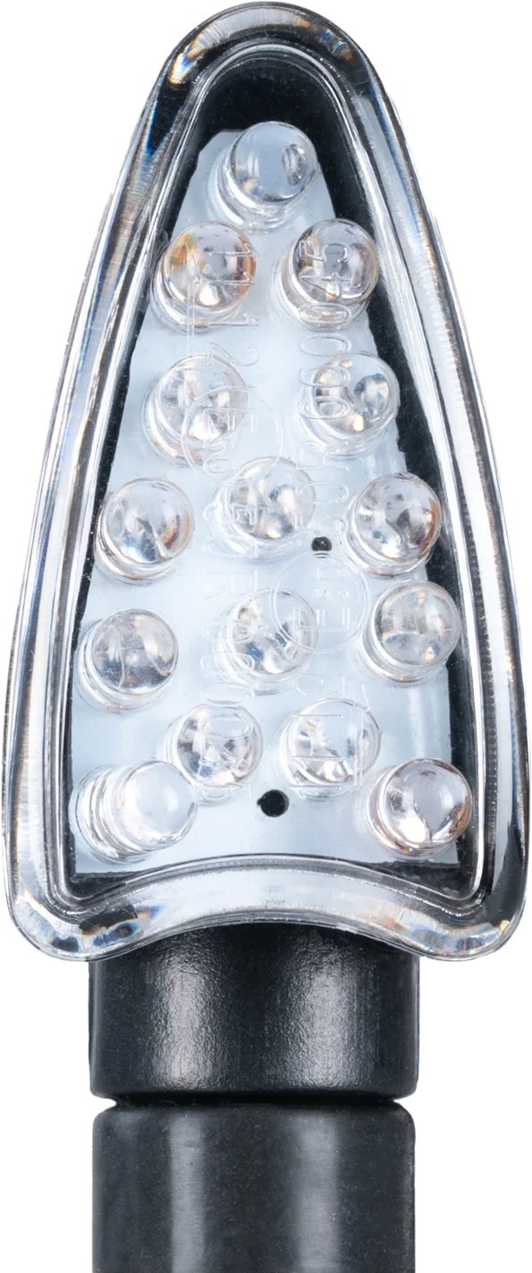 Oxford Arrow Indicator Blk shortstem Clear Lens, Black