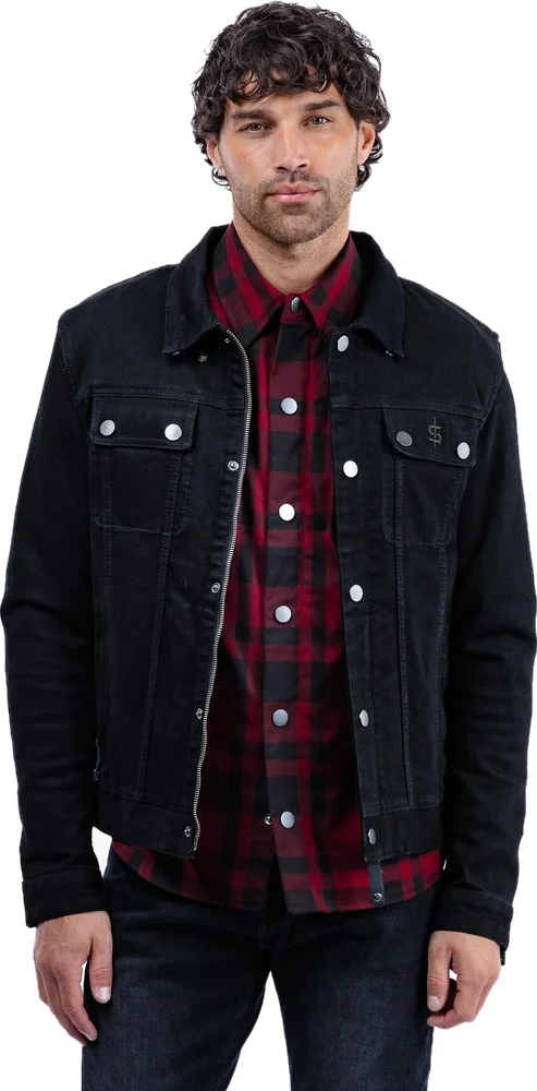 Spada Tura Trucker CE Mens Jacket Black, Black