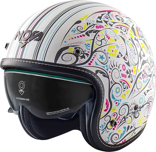 Nos NS-1 Helmet Freedom White/Pink/Yellow Fluo Matt