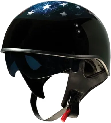 Z1R Apparel Z1R Vagrant USA Skull Helmet, Black
