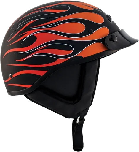 Zox Alto Custom Hot Rod Half Helmet, matte orange