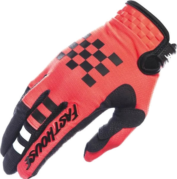 Fasthouse Elrod Formula Youth Gloves, Coral/Black