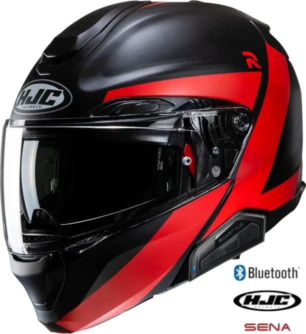 HJC RPHA 91 Bluetooth Helmet Abbes MC-1SF 11b Installed