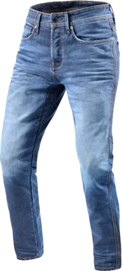 REV'IT! Reed Slim Fit Jeans - Medium Blue Used, Blue