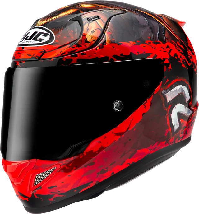 HJC RPHA 12 Diablo Blizzard MC1 Red Includes Free Light Smoke Visor, red