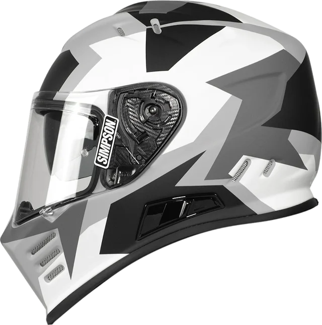 Simpson Venom Have Blue Helmet, grey/white
