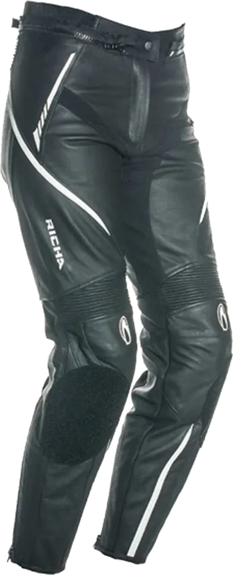 Richa Nikki Ladies Riding Leather Trouser Black / White