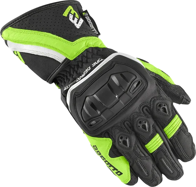 Bogotto Losail Motorcycle Gloves, black white yellow