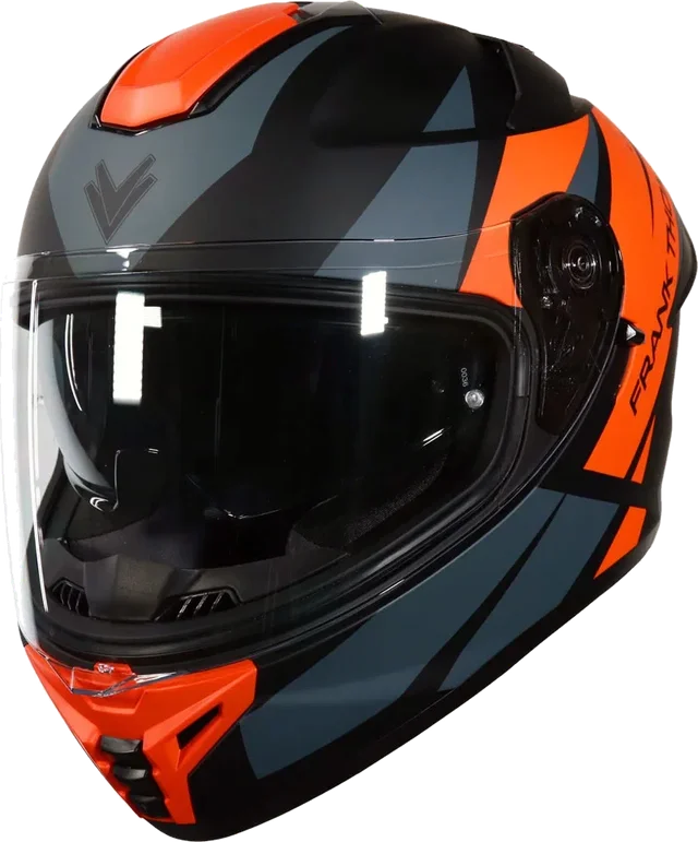 Frank Thomas FT62 SV Tiger Helmet Matt Black Orange Grey, Matt Black Orange Grey