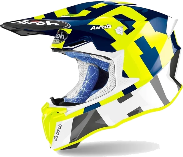 Airoh Twist 2.0 Frame Motocross Helmet, frame blue gloss