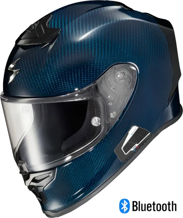 Scorpion EXO-R1 Air Bluetooth Helmet Carbon Blue