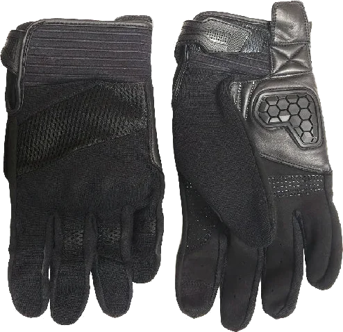 Motorcycle Gloves KTC 2537 Leather, black