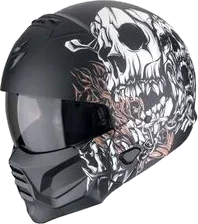 Scorpion Exo EXO-COMBAT II - GENESIS, Noir mat/Blanc/Or
