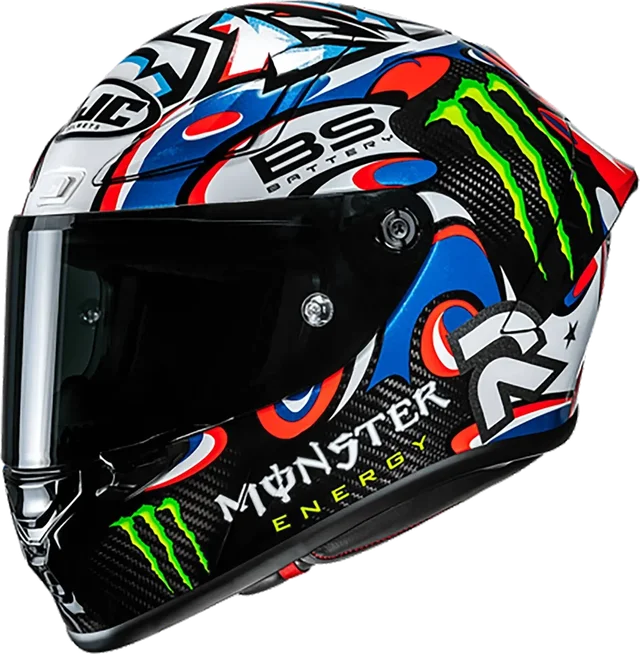 HJC RPHA 1N 2 Carbon Quartararo LE Mans III Adult Street Helmets, red white blue
