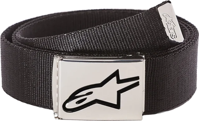 Alpinestars Ageless Web Belt - Black/Chrome, Silver