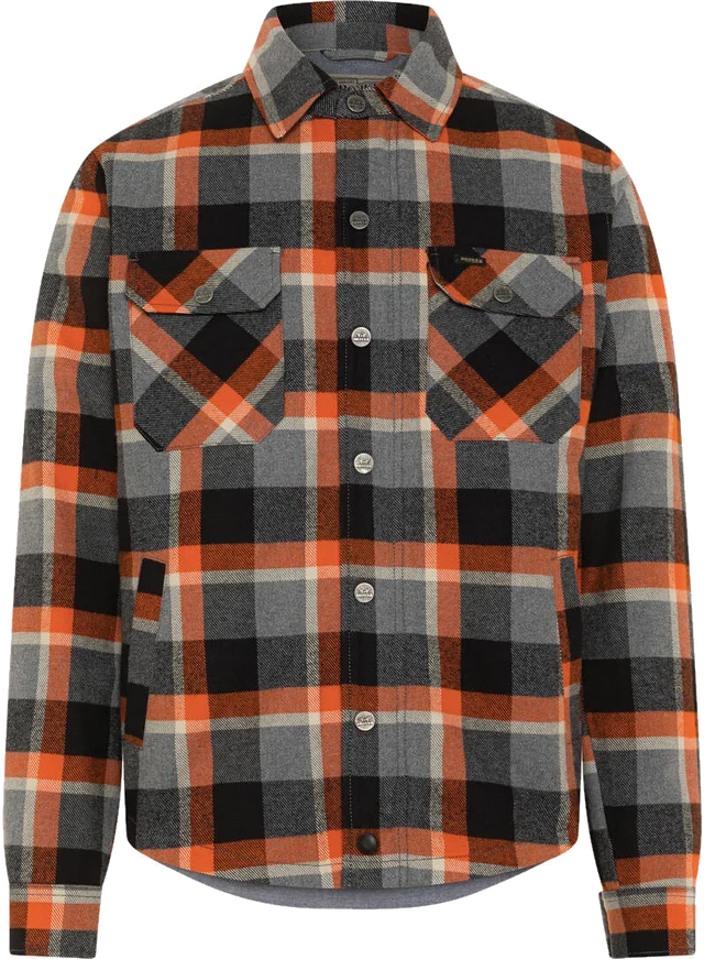 Rokker Memphis Rider Motorcycle Shirt, orange/grey