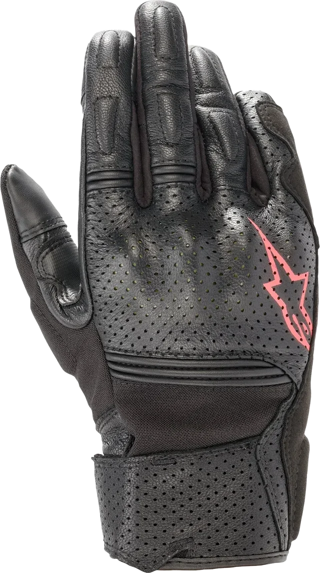 Alpinestars Women Women Stella Kalea Leather Gloves, Black/Diva Pink