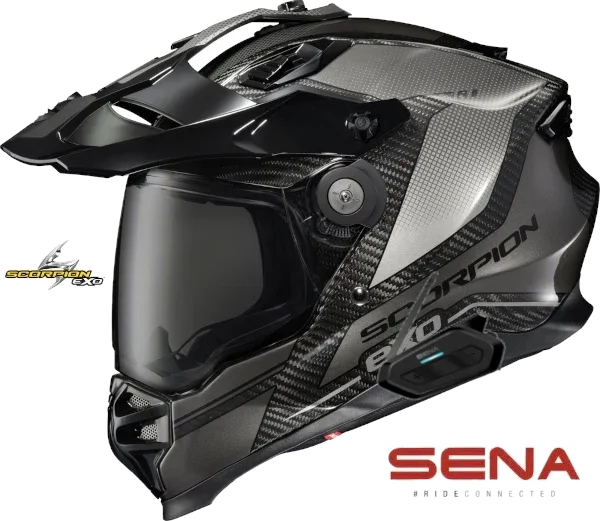Scorpion XT9000 Bluetooth Helmet Carbon Trailhead Phantom Spider