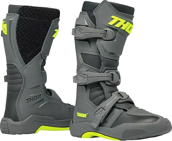 Thor Youth Blitz XR Boots - Grey / Charcoal, Grey / Charcoal