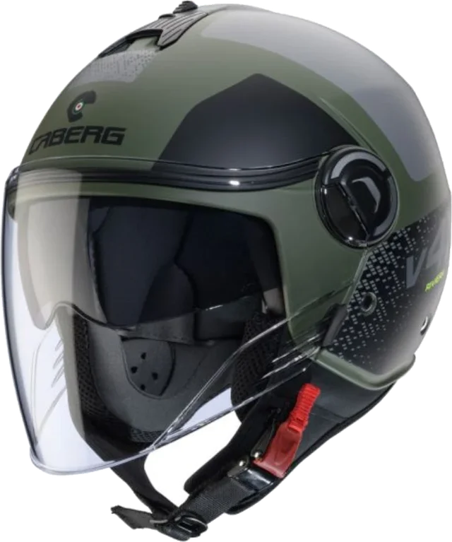 Caberg Riviera V4X Alpha - Matt Military Green/Black/Grey, Alpha Matt Military Green / Black / Grey