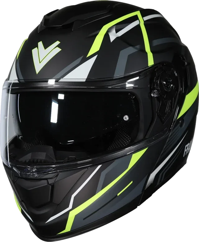 Frank Thomas DV24 Flip Front Helmet Matt Black Neo Yellow, Matt Black Neo Yellow