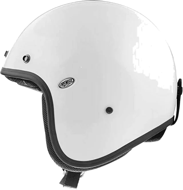 Premier helmets Classic U8 22.06 Open Face Helmet, White