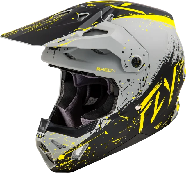 Fly Racing FLY 2025 Formula CP Manic - Matte Grey/Black/Yellow, Grey mat