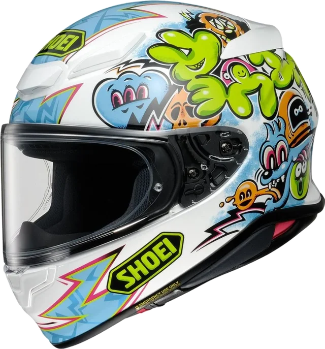 Shoei RF-1400 Mural, mural tc 10 white blue green